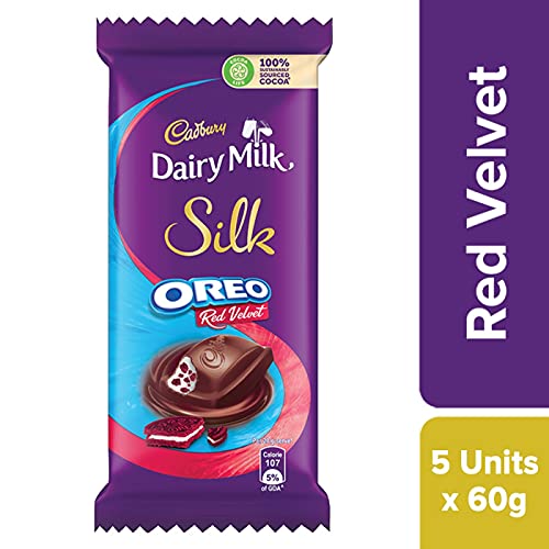 Image of Cadbury Dairy Milk Silk Oreo Red Velvet, 5 x 60 g