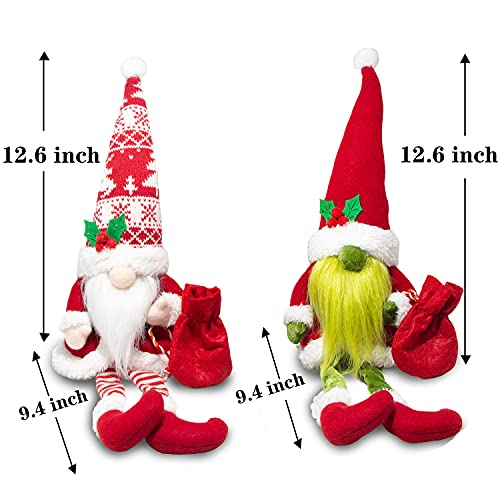 Bwfy Christmas Gnomes Decorations 2Pc Gnomes Plush Collectible Figurine Tomte Merry Christmas Santa Gnome Swedish Tomte Nisse Plush For Decor Holiay Party Gifts #TOP1