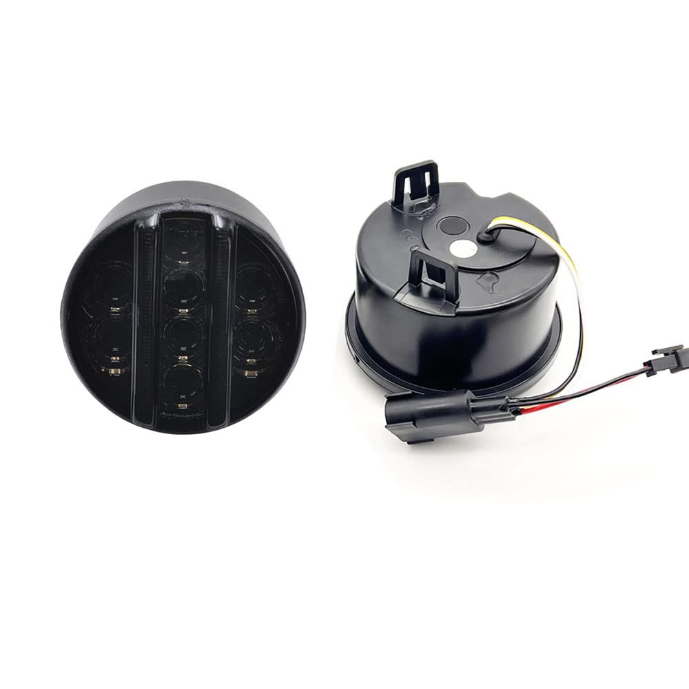 1Par para Jeep Wrangler JK 2007-2017 Conjunto De Señal De Giro LED Frontal Luces De Circulación Diurna Blanca Luz De Señal De Giro Ámbar,Clear Lens