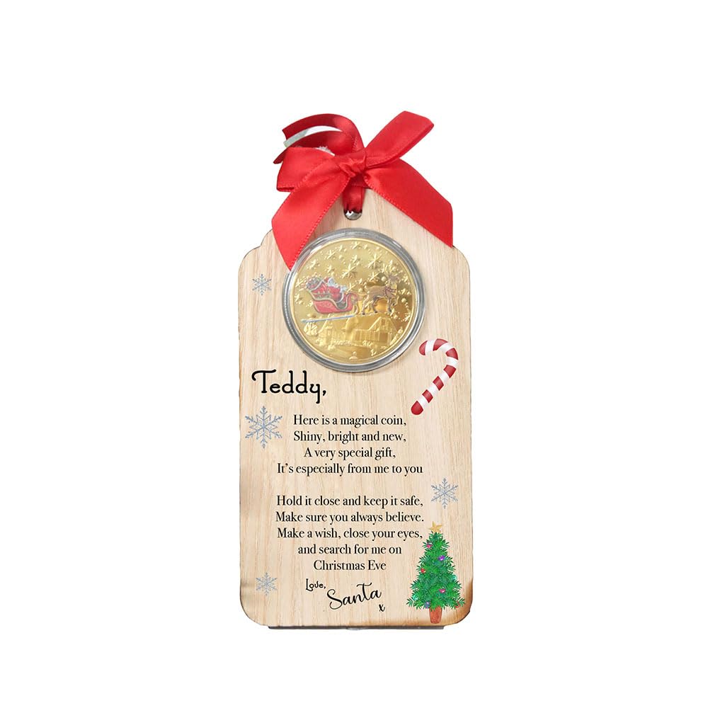 Personalised Nice List Medal Coin, Santa’s Good List, Tree Decoration, Bauble, Santa Letter, Lost Button License, Christmas Eve Box Filler
