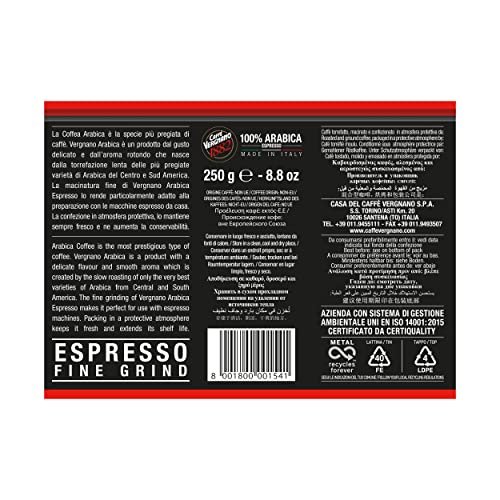 Caffe 'Vergnano 1882, Café Arábica Molido Espresso - 250 g - Imagen 8