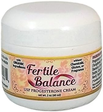 Fertile Balance Bioidentical Progesterone Cream 2 oz - With Organic Ingredients, Paraben Free, Non-GMO, and Soy-Free