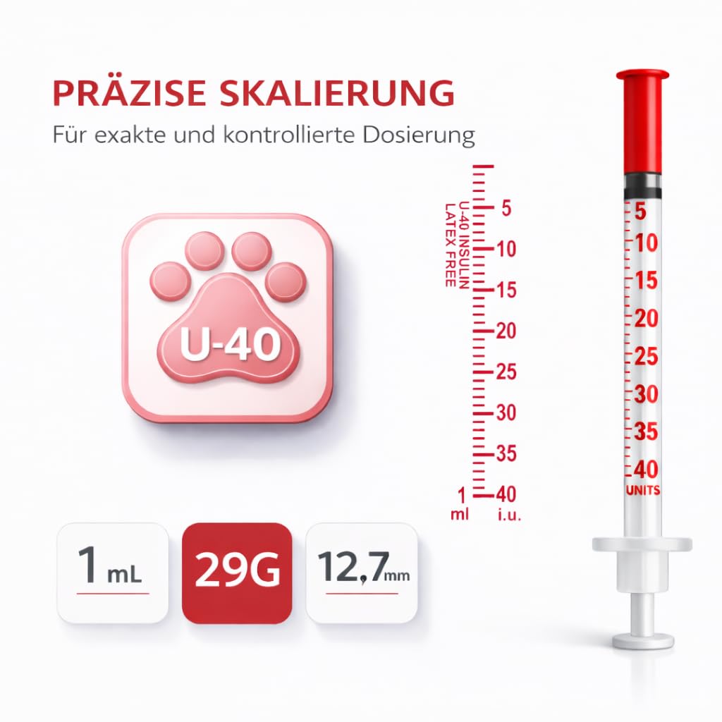 U40 1 ml Precision Dispensing Tubes 29 g x 1/2" (0.33 x 12.7 mm) for Animal Care Laboratory
