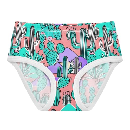 Joisal Toddlers Underwear Floral 2t Cotton Little Girl Panties Fun Print Underpants Briefs Green Cactus Cartoon