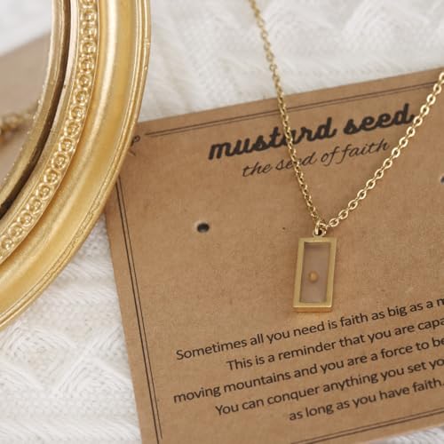 HUTIMY Mustard Seed Gifts for Women Faith Birthday Jewelry Christian Inspiration Mustard Seed Necklace3