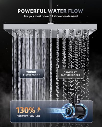 Image of APUS Natural Gas Tankless Water Heater, 140,000 BTU, Up to 6.8 GPM, Indoor | 4-5 Points for Whole Home, Zero-cold-water for Instant, Booster Flow Pump, Smart Wi‑Fi APP, 95-140F Control and Anti-freeze