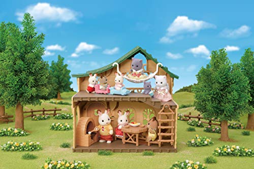 Calico Critters Lakeside Lodge Gift Set, Collectible Dollhouse With Figures, Furniture And Accessories, Pink Medium #TOP2