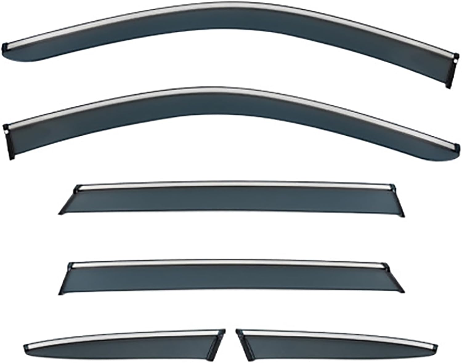 Window Visors for VW Tiguan MK3 2025 2026 Rain Guard Side Window Vent Deflectors Tape-On Extra Durable Vent Visors Side Window Visor Deflector Comp,6PC