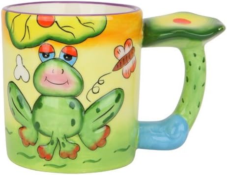 Frog Mug with Ribbit Sound, Cup Ribbits When Lifted, Ceramic, 3.75-inch
