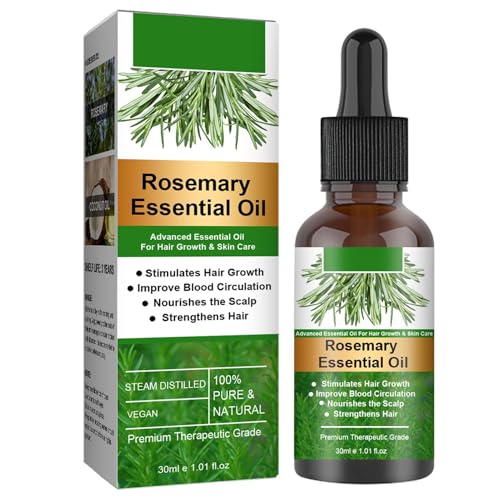 Aceite de Romero para El Crecimiento Del Cabello | 30 Ml Aceite de Romero para El Cabello Seco | Rosemary Oil For Hair Growth | Aceites Esenciales de Romero para Realza El Brillo Del Cabello