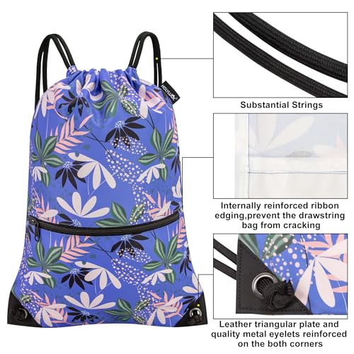 Image of HOLYLUCK Drawstring Backpack Bag Sport Gym Sackpack