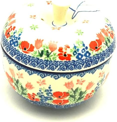 Polish Pottery Apple Baker - Whimsical Garden