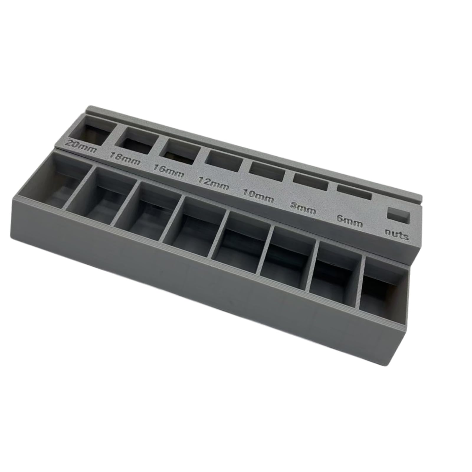 Shunzhong Grey Efficiency Bolt Sorting Tray With Stereoscopic Published Compartments For Screws Almonds Hardware Organization And Workshop Storage Stereoscopic Published Hardware Sorter