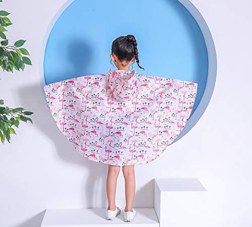 Image of Freesmily Kids Cute Raincoat Waterproof Rain Poncho Jacket Coat for Girls Boys