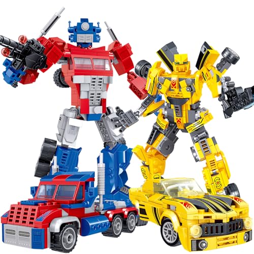 HIGH GODO Transforming Building Set, Collectible 2in1 Transformation Robot and Truck Building Block Set, Cool Robots Toys Gifts for Teens Adults 14+...