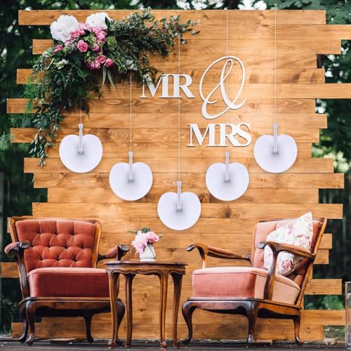 Éventails pliants blancs pour protéger les invités de la chaleur du mariage - 8