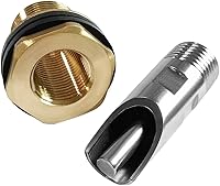 Vista 8 de Joywayus 5 bebederos automáticos de acero inoxidable de 1/2 para pezón de cerdo + 5 piezas de 1/2 hembra a 3/4 macho de latón conector de tanque