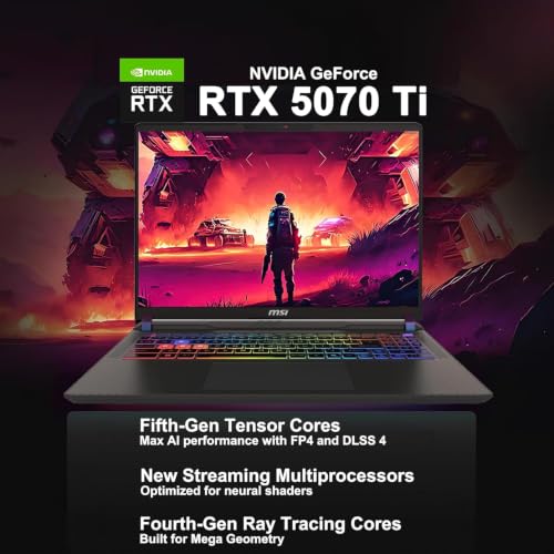 Image of msi Vector 16 HX AI Gaming Laptop 16 inch WUXGA IPS 144Hz Intel 20-core Ultra 7 255HX (>i9-14900HX) 64GB DDR5 2TB SSD GeForce RTX 5070 Ti RGB Backlit Thunderbolt5 Win11 ICP Hub