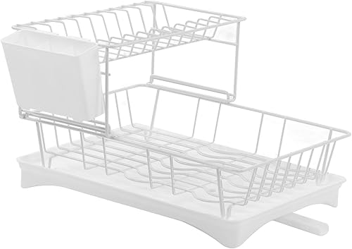 Escurridor de platos con placa de drenaje de cocina estante escurridor de platos para encimera de cocina