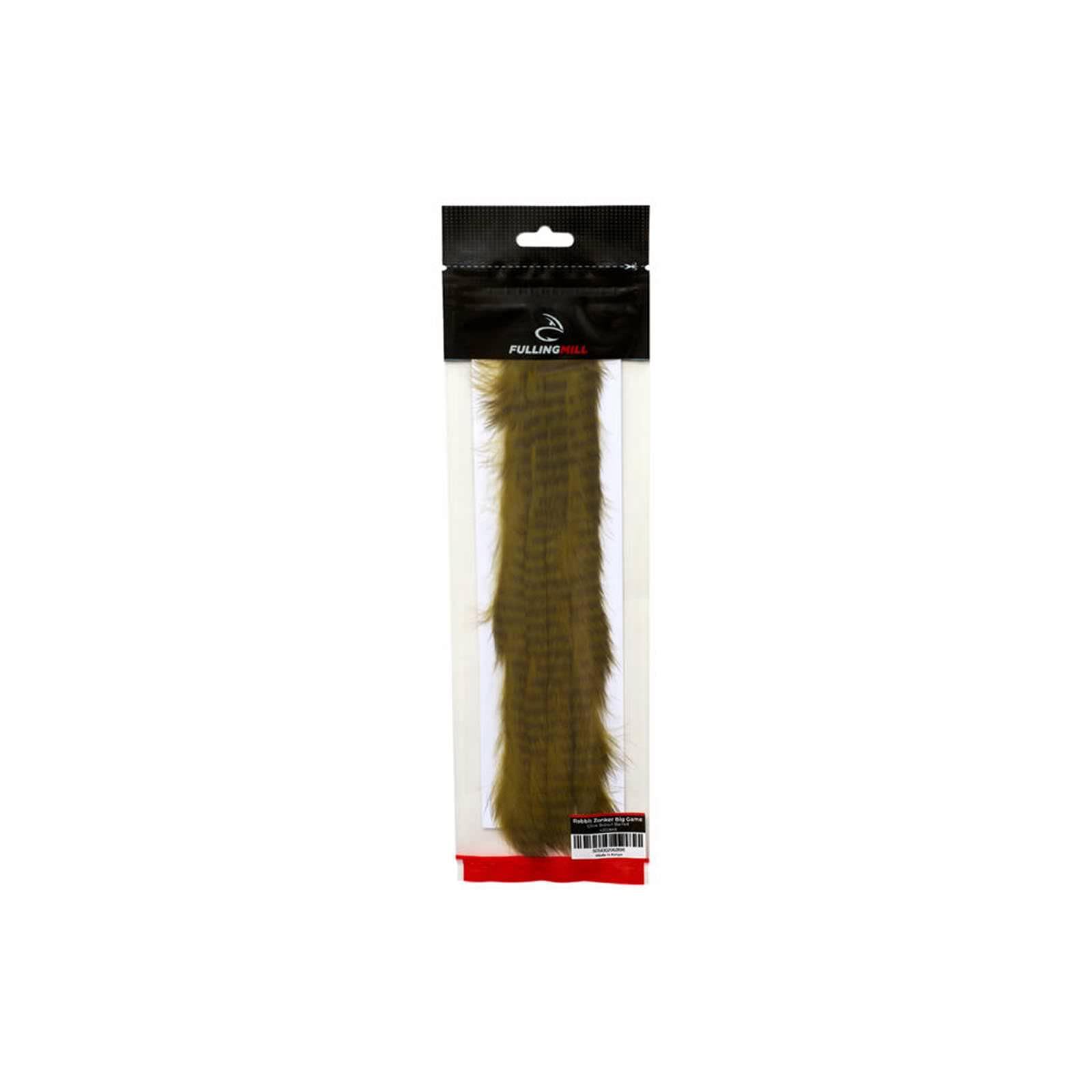 Fulling Mill Rabbit Zonker Big Game (Olive Brown barred)