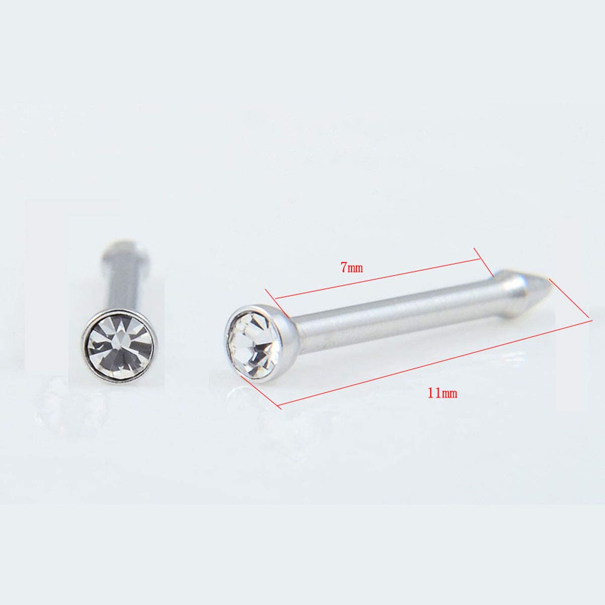 Silver Angel Nose Piercing Kit - Disposable Piercing Gun With 2mm Studs