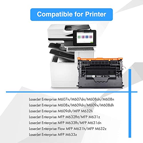 37A Black Toner Cartridge M607 M608 Compatible for HP 37A CF237A 37X LaserJet Enterprise M607n M607dn M608dn M608n M608x M608dh M608dh M609x M609 MFP M633 M632 M631 M631h M633fh Printer Ink (1-Pack)