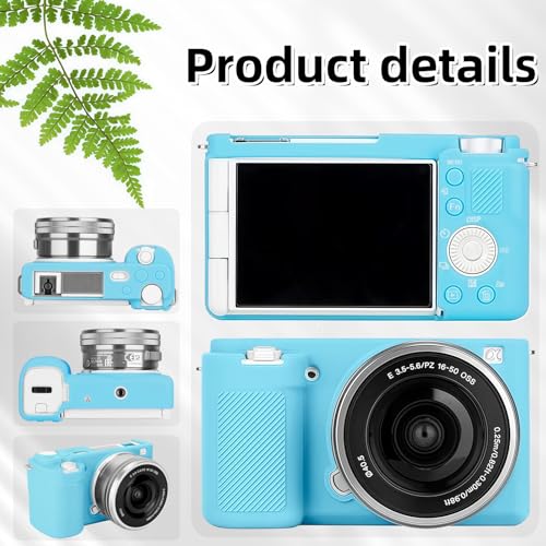 Funda de silicona para cámara Sony ZV-E10 color azul cielo miniatura 5