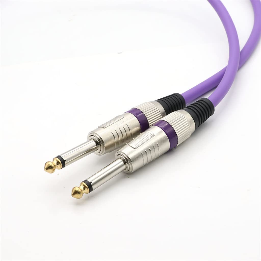 Cable de Audio, Cable de Instrumento, Jack 6.35 Macho a Cable de Guitarra Instrumento de 1/4 de Pulgada Audio Micrófono de Teclado bajo 3M (Color : como se Muestra, tamaño : One Size)