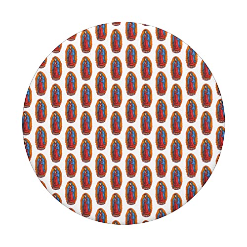 Pattern Nr. 9a of La Virgen de Guadalupe PopSockets Swappable PopGrip, Black - Image 3