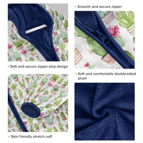 Cactus Boys Fleece Coat,Children's Zip-Up Hoodie Jacket,Baby Warm Fashion Outerwear 3-10T,A1133003