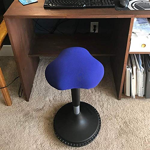 Image of AnthroDesk Wobble Chair Ergonomic Active Sitting Stool, Perfect for Standing Desks and Core Strengthening (Blue)