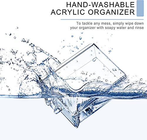 Comvtupy Clear Makeup Organizer With Brush Holder, Large Acrylic Cosmetic Display Jewelry & Make Up Organizers And Storage For Vanity, Bathroom (3 Large, 4 Small Drawers, Brown) #TOP6