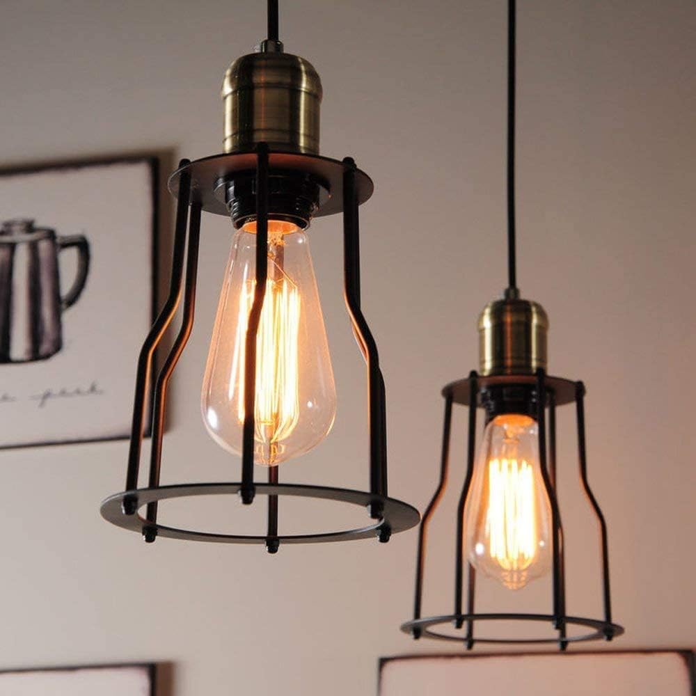 EX ELECTRONIX EXPRESS 4 Pack of ST64 Vintage Edison Light Bulbs with Squirrel Cage Filament - 60W Dimmable Yellow Incandescent Bulbs, 2200K Amber Glow, 110-130 Volts, E26 Medium Base