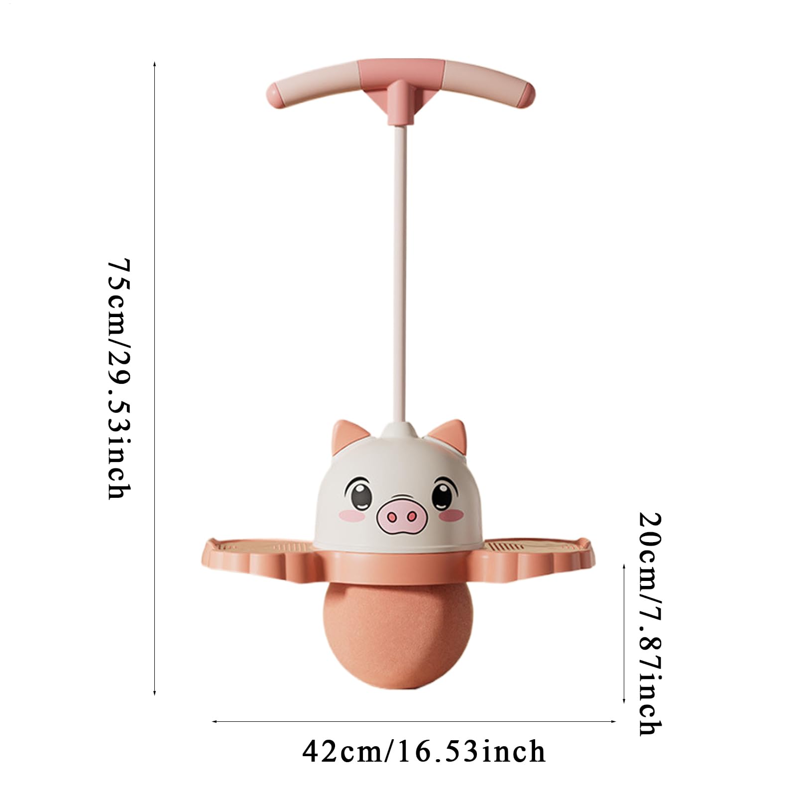 Pelota Saltarina con Asa Antideslizante con Dibujos De Animales | Creativo Animales de Dibujo Para Niños Juego Interior Exterior Ejercicio Equilibrio Coordinación Salto Entretenido