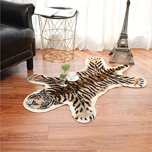 Yingda1992 Tiger Printed Skin Area Rug,Faux Fur Rug Area Artificial Carpet,Simulation Cowhide, Cow Hide Mat Rug Animal Print Hide Faux Carpet 31.5X41.3Inch thumb #1