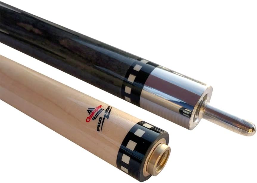 Champion Lost Pieces Series Pool Cue Stick, Low Deflection Pro Taper and Joint Cue Extension