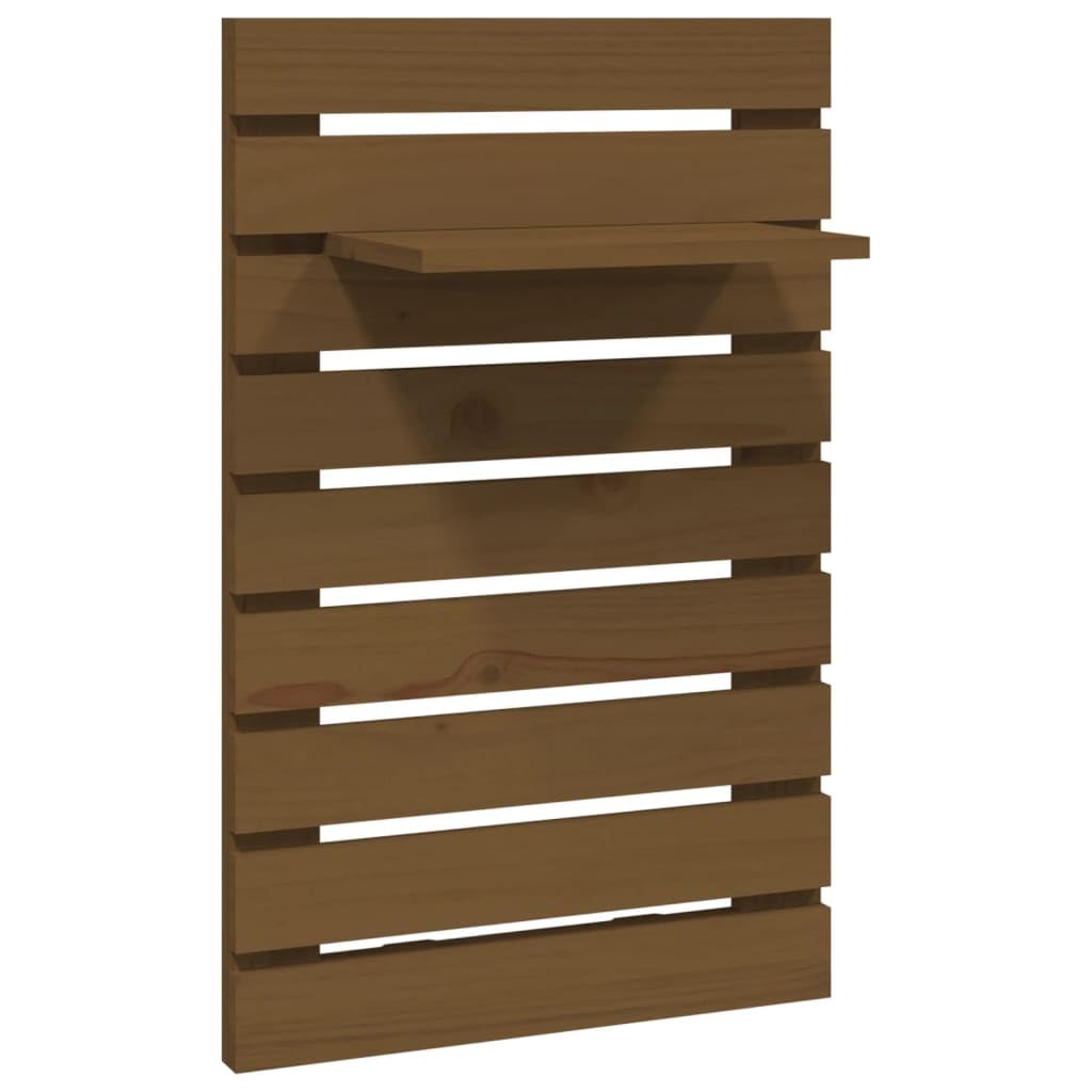 Wandregal aus Massivholz Kiefer 40 x 17 5 x 63 cm Honigbraun Flexibler Regalboden Stabiler Rahmen für Schlafzimmer Wohnzimmer und Badezimmer