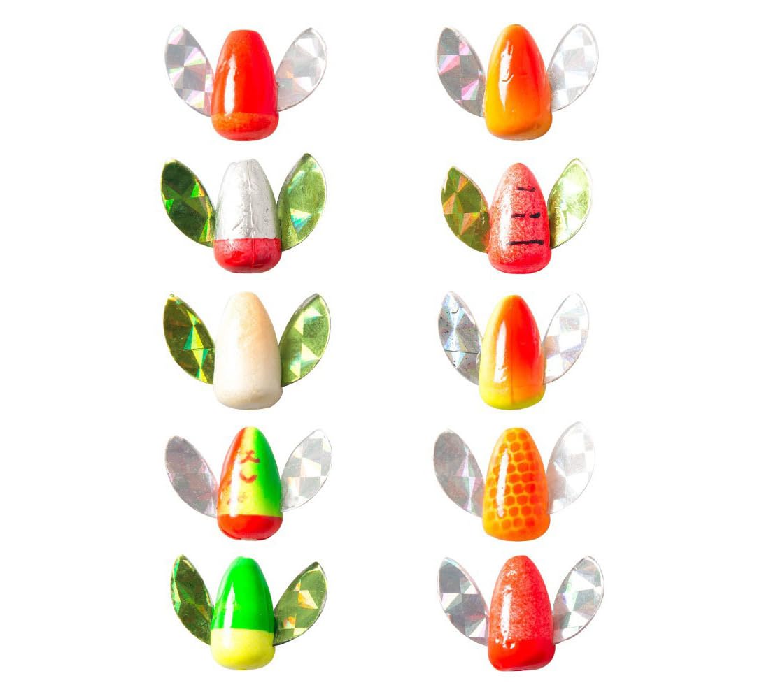 Pack of 10 Fishing Oval Foam Trout Float Spinner Rigs Fly Fishing Pompano Catfish