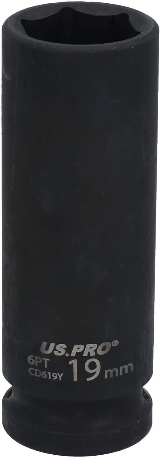 1/2" Drive Breaker Power Bar 30” Long + 19mm Deep Impact Wheel Nut Socket