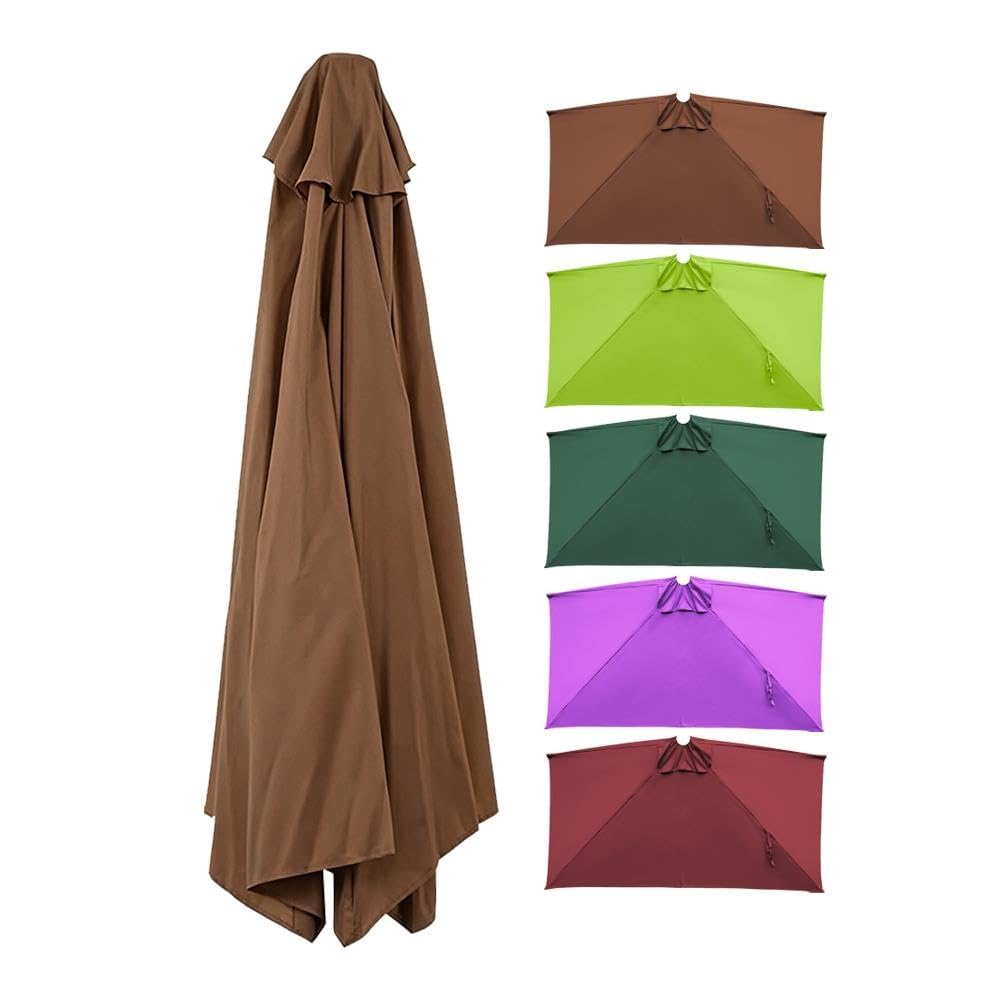 5 Branches Parasol Half Rectangulaire Toile De Remplacement