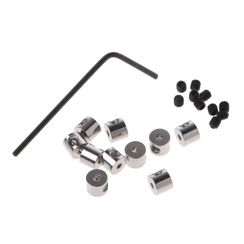 10 Piece Pin Safe Lock Backs Clasp Locking Pin Keeper with Wrench Tool