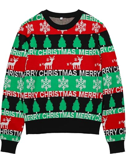 Unisex Ugly Christmas Sweaters Adult Long Sleeve Crewneck Sweaters Funny Top Pullover Xmas Party Family Gatherings 1 Unisex Ugly Christmas Sweaters Adult Long Sleeve Crewneck Sweaters Funny Top Pullover Xmas Party Family Gatherings