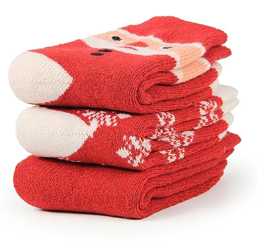 Image of BomKinta Boot Socks for Women Winter Solid Thick Warm Socks Cozy Crew Socks Christmas Gift
