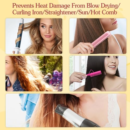 WOZUTUNT Spray protector térmico para cabello de coco, 2 unidades, spray protector térmico, sin parabenos ni tintes, tamaño de viaje, protección contra el calor para cabello dañado - imagen 7