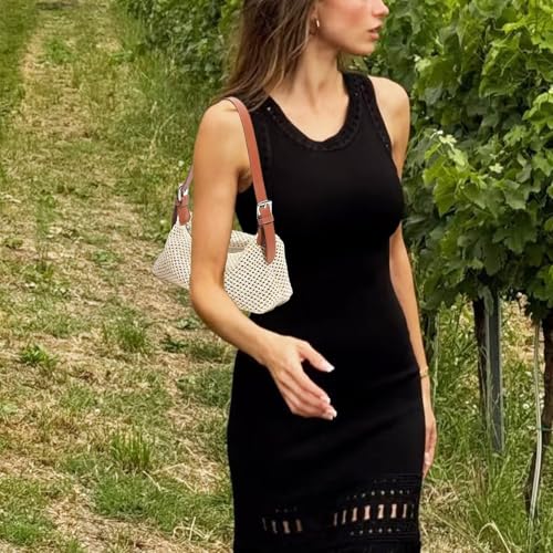 Mesh Beach Bag,Straw Shoulder Purses for Women,Beach Bag Fashion Crossbody Bag, Crochet Purses Shoulder Handbag3