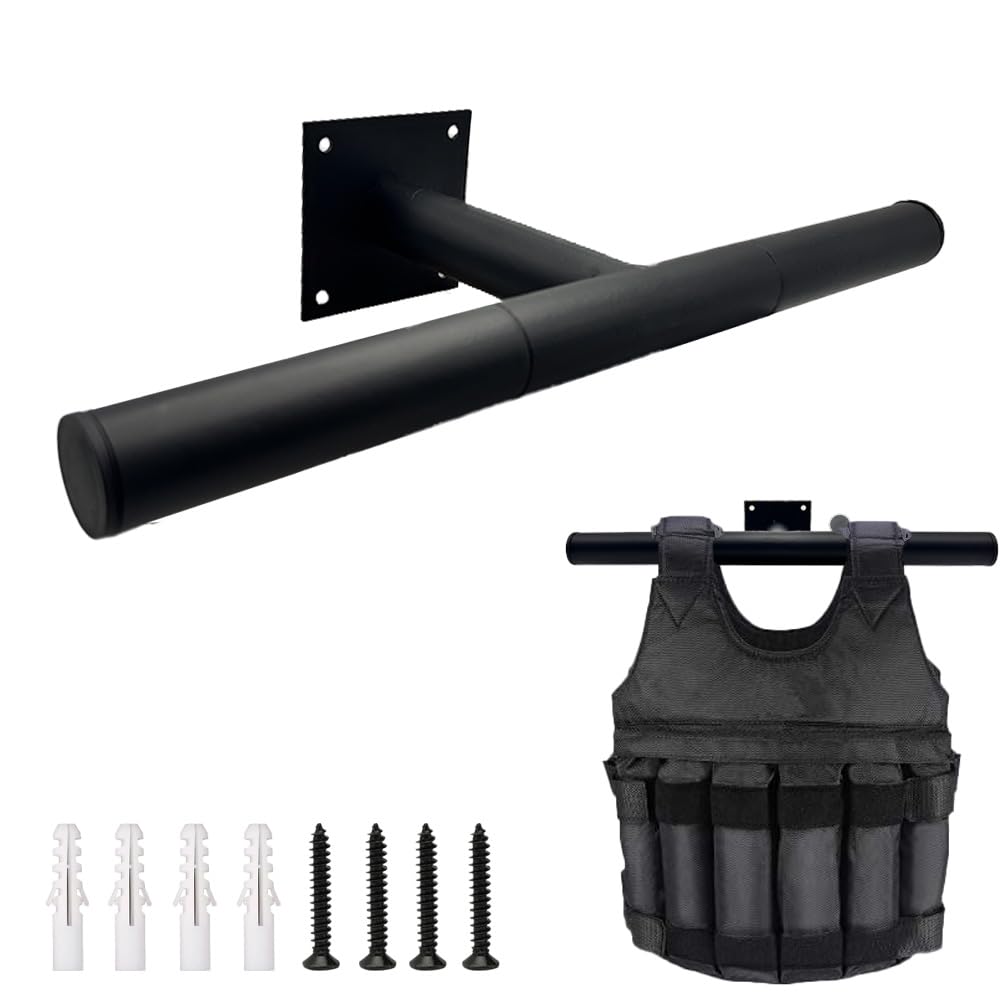 Mibcocny Weight Vest Hanger Wall Mount, Heavy Duty Police Gear Rack, Body Armor Hanger, Tactical Plate Carrier Accessories for Backpack Gym Home Workout(Black)