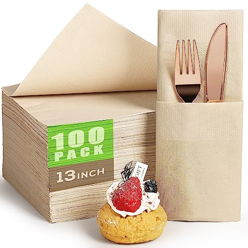 Gezond Compostable Paper Napkins 100pcs (13x13 in)