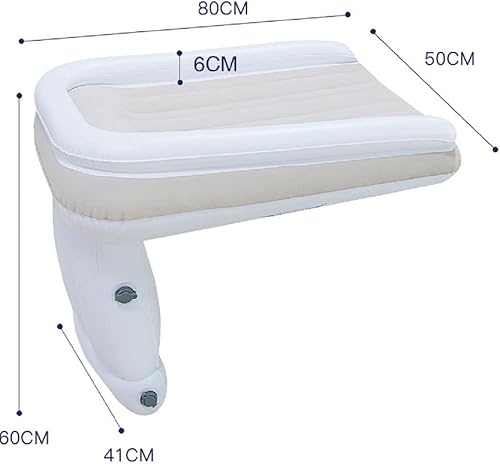 Miniatura 3 de HYMIC Cama inflable de avión para niños pequeños, cama de avión de viaje para bebé con bomba de mano, cama de viaje para niños que se adapta a la