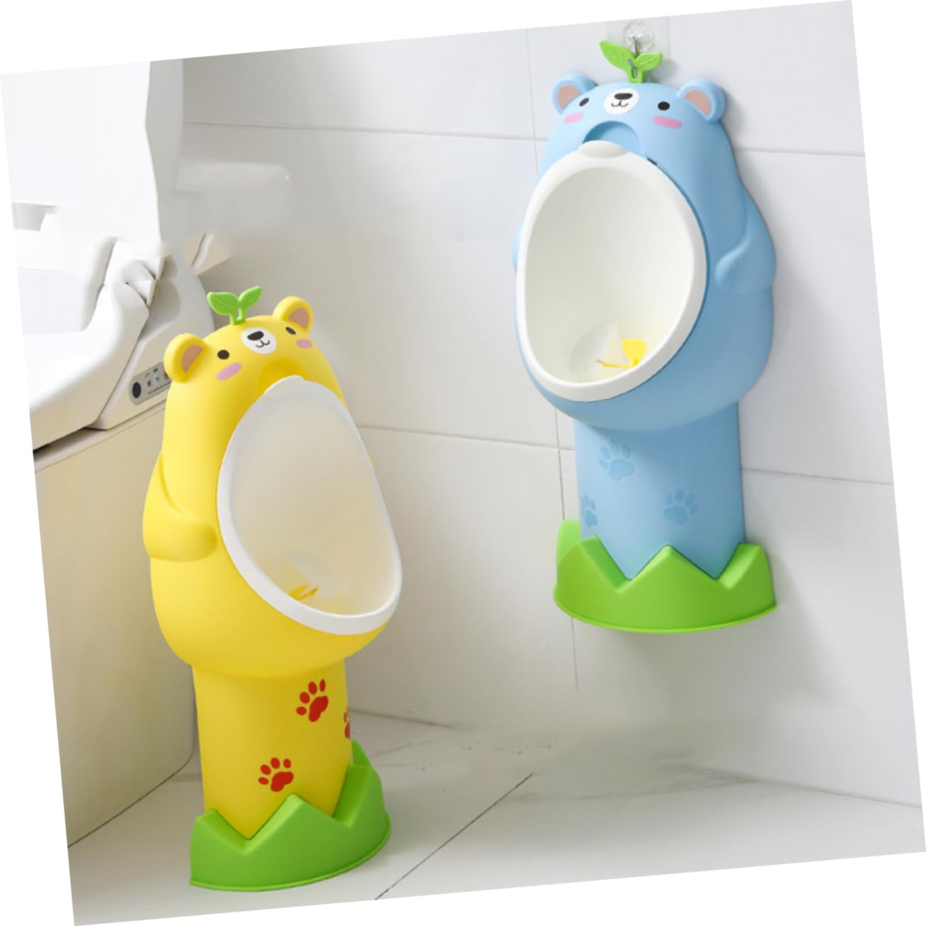Orinal de Pie para Niños Azul Ajustable Diseño de Animales