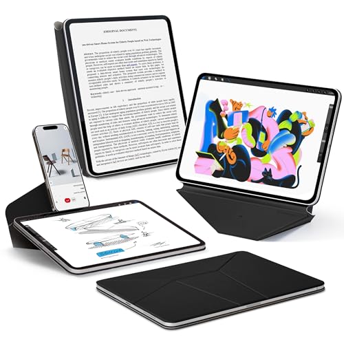 Image of MOFT Dynamic Folio Case for iPad Pro 11 Inch, 2022 /2021 /2020 /2018 Model (4th /3rd /2nd /1st Generation), Silm Magnetic Stand Case with 20+ Viewing Angles, Auto Wake /Sleep, Jet Black